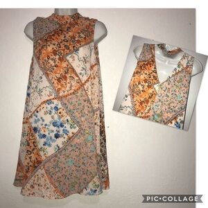 2/$25  Jodifil Crinkle Poly Cutout Back Dress S Beautiful Womens Sundress Dress